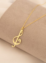 925 Sterling Silver Vav Elif Sol Anahtarı