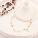 925 Sterling Silver Heart And Two Name Necklace