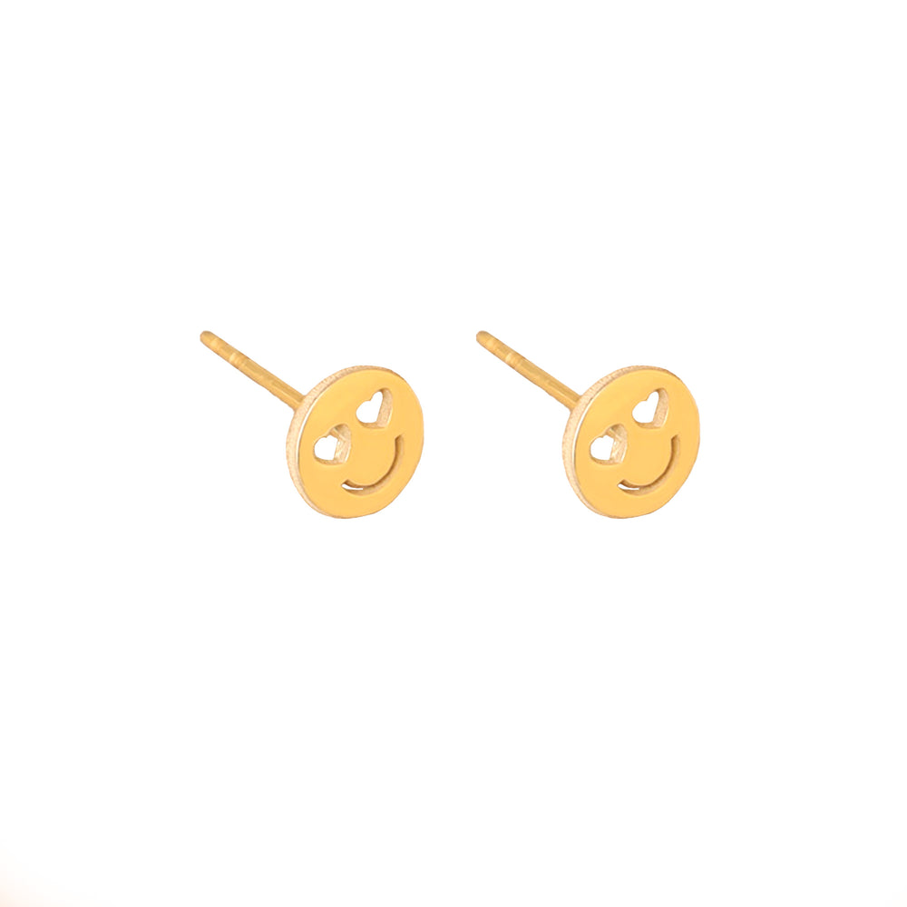 925 Sterling Silver Heart Eyes Studs