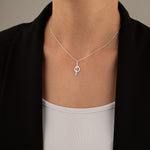 925 Sterling Silver Chandrila Star Line Necklace