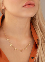 925 Sterling Silver Personalised Initial Name Necklace 50 Force Chain (Halley)
