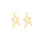 925 Sterling Silver Modern Star Earring