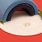 925 Sterling Silver Flat Mark And Note Earrings