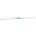 925 Sterling Silver Turquoise Bar Bracelet