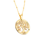925 Sterling Silver Top Zi̇nci̇rli̇ İsi̇m Hearṫ Hayat Ağaci Necklace