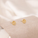 925 Sterling Silver Tiny Om Studs