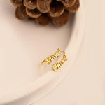 925 Sterling Silver İki Personalized Custom Name Ring