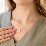 925 Sterling Silver Düz Balık Necklace