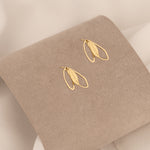 925 Sterling Silver Ear Jacket Double Leaf Earrings