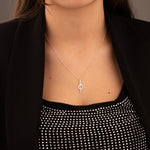 925 Sterling Silver Chandrila Star Line Necklace