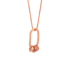925 Sterling Silver Unique Paperclip Necklace With Birthstone