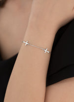 925 Sterling Silver 3'Lü Ortodoks Haçlı Bracelet