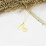 925 Sterling Silver Initial Necklace With Heart