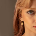925 Sterling Silver Dangle Om Earring