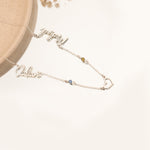 925 Sterling Silver Personalized Two Name Necklace With Heart