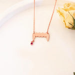 925 Sterling Silver Beyaz Crystal Pave Vampir Dişi Necklace