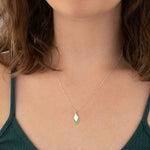 925 Sterling Silver Enamel Diamond And Triangle Necklace,
