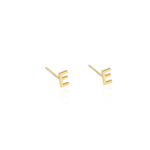 925 Sterling Silver Initials Studs Earrings