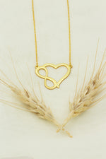 925 Sterling Silver Heart Infinity Necklace