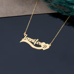 925 Sterling Silver Heart Name Necklace ,