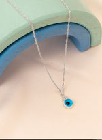 925 Sterling Silver Enamel Evil Eye Necklace