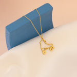 925 Sterling Silver Roller Skate Necklace