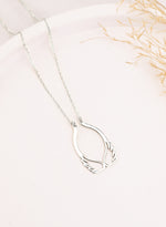 925 Sterling Silver Angel Wing Ring Holder Necklace