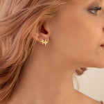 925 Sterling Silver Pole Star Studs