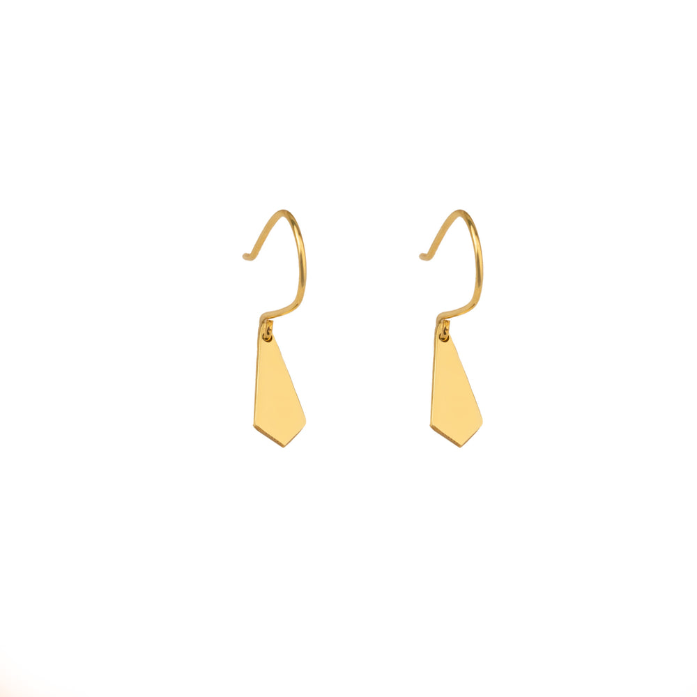 Tie Shape Silver Earrings