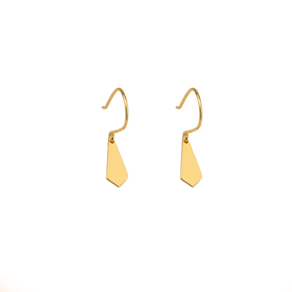 Tie Shape Silver Earrings