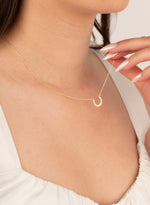 925 Sterling Silver Horseshoe Name Necklace