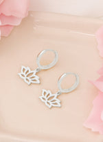 925 Sterling Silver Flower Earrings