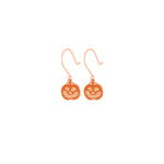 925 Sterling Silver Enamel Pumpkin Earrings,