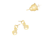 925 Sterling Silver Korean Love Heart Studs