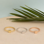 925 Sterling Silver Square Ring