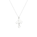 925 Sterling Silver Cross Name Necklace,