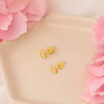 925 Sterling Silver Heart Eyes Studs