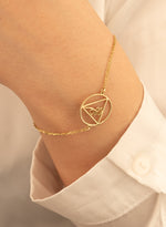 925 Sterling Silver Birth Flower Symbol Bracelet