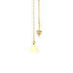925 Sterling Silver Threader Chain Cloud Earrings