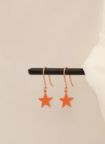 925 Sterling Silver Orange Star Earring