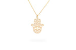 925 Sterling Silver Hand Of Hamsa Necklace