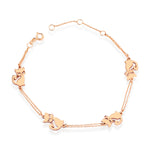 925 Sterling Silver 4 Cat Bracelet