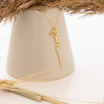 925 Sterling Silver Birth Flower Name Necklace