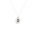 925 Sterling Silver Round Circle Plaka Köpek Pati̇si̇