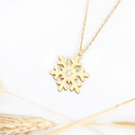 925 Sterling Silver Snowflake Necklace With Birthstones