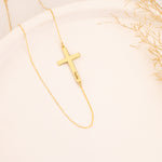 925 Sterling Silver Sideways Cross Necklace,