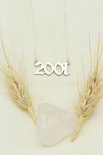 925 Sterling Silver Old English Number Necklace