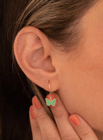 925 Sterling Silver Enamel Butterfly Earring