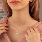 925 Sterling Silver Enamel Flower Cat Necklace