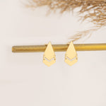 925 Sterling Silver Rank Double Earrings